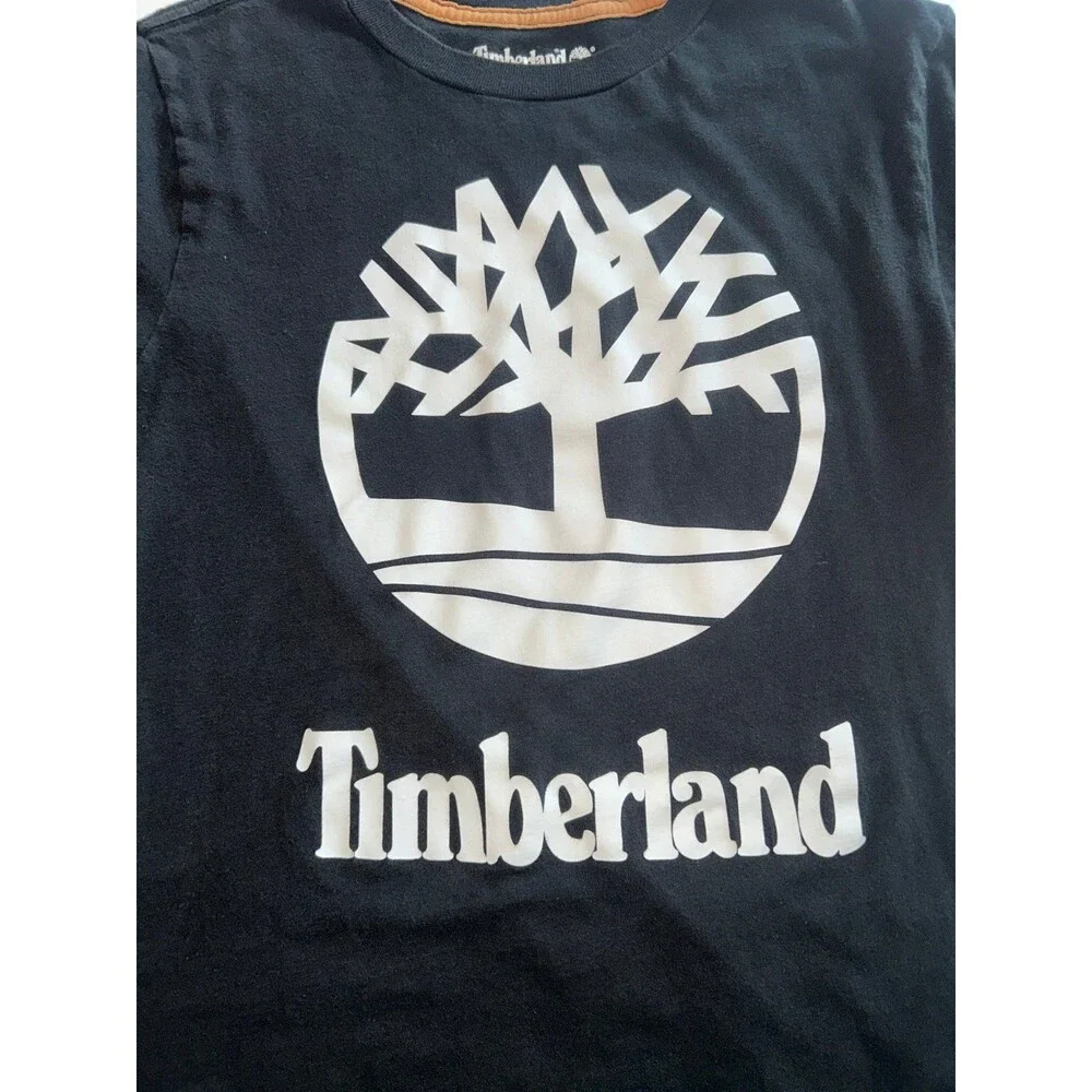 imberland Big Logo Black Graphic T-Shirt - Boys Med (10-12)